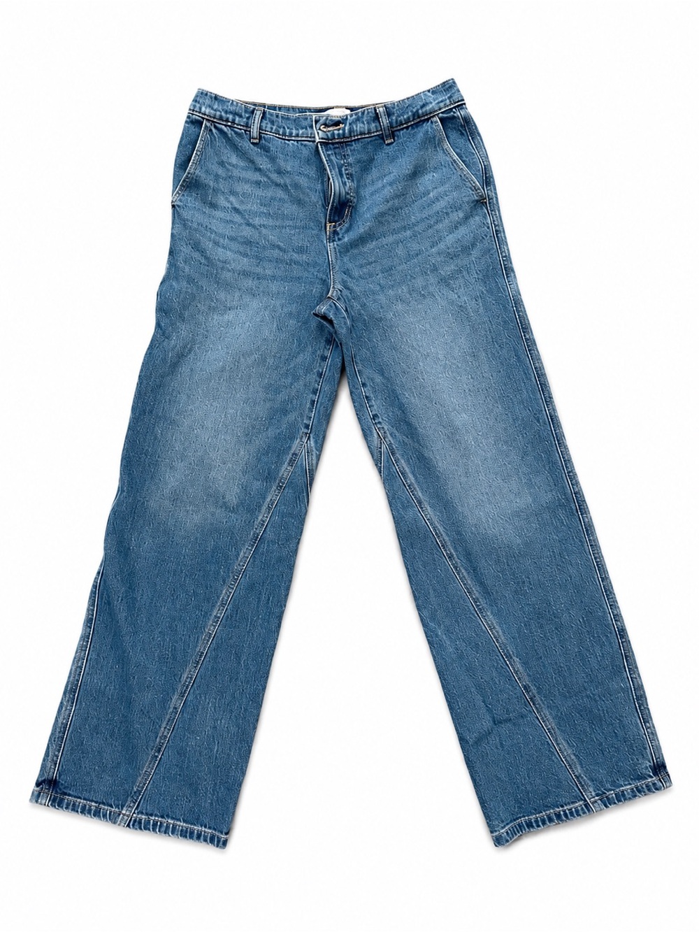 LOFT Denim Wide-Leg Jeans in Medium Blue Wash